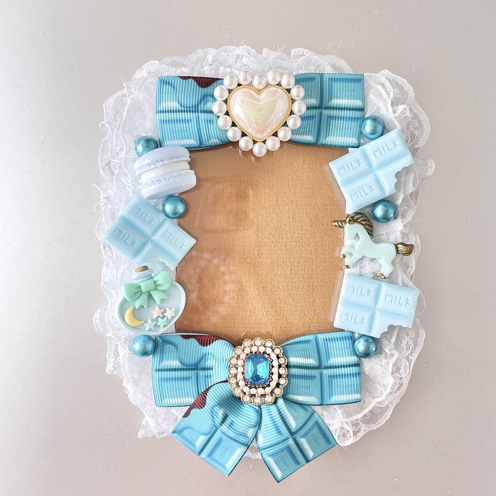 B8硬質カードケースデコ💠🍫Blue mint chocolate