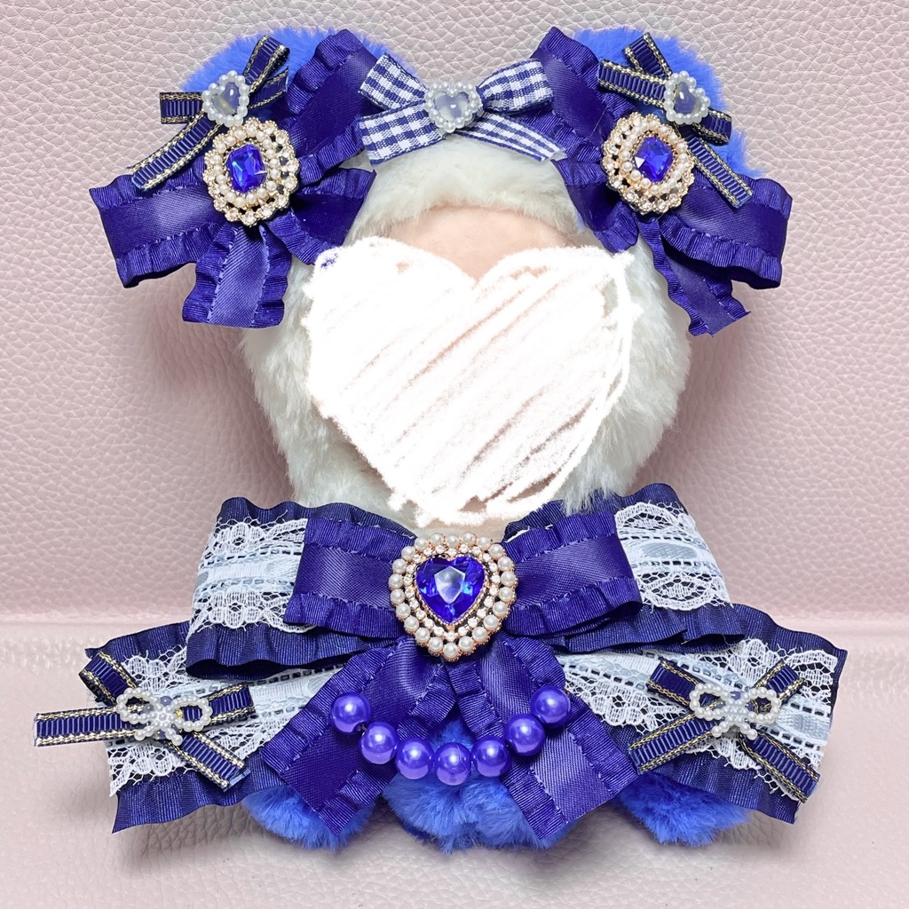 Sサイズぬい服💙navy blue ribbon