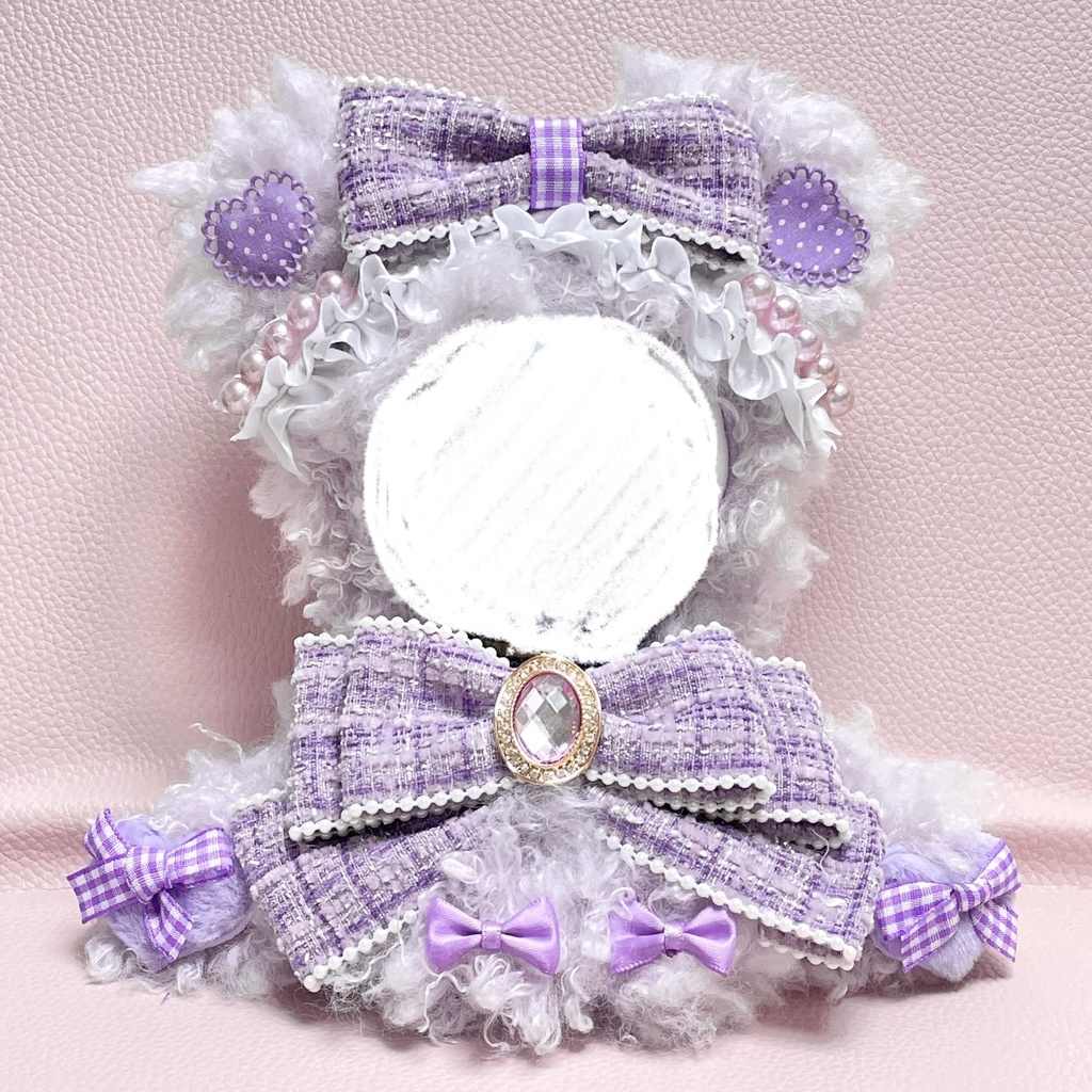SM中間サイズぬい服🔮tweed pearl ribbon