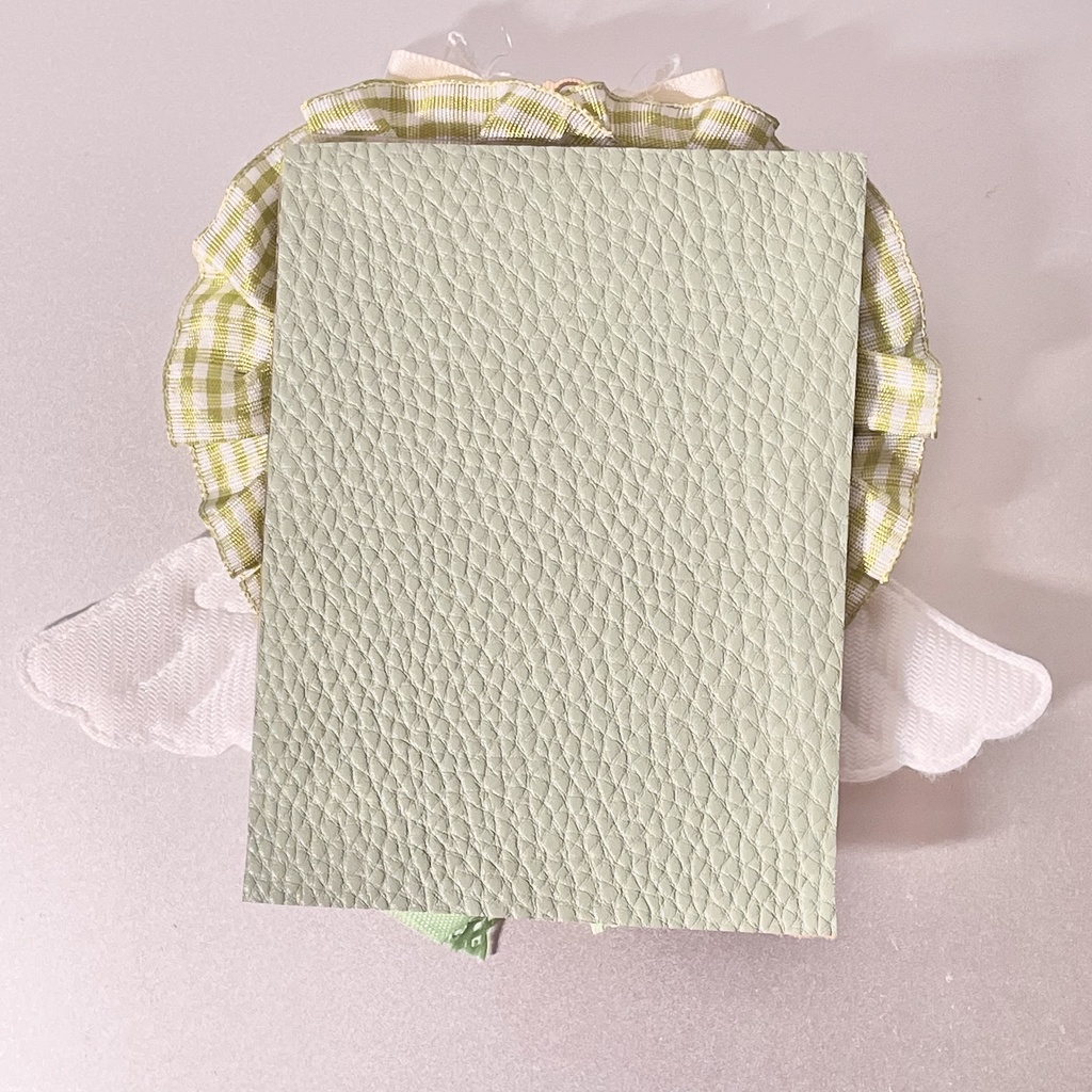 SALE品B8サイズ硬質カードケースデコ💚Fortune clover angel