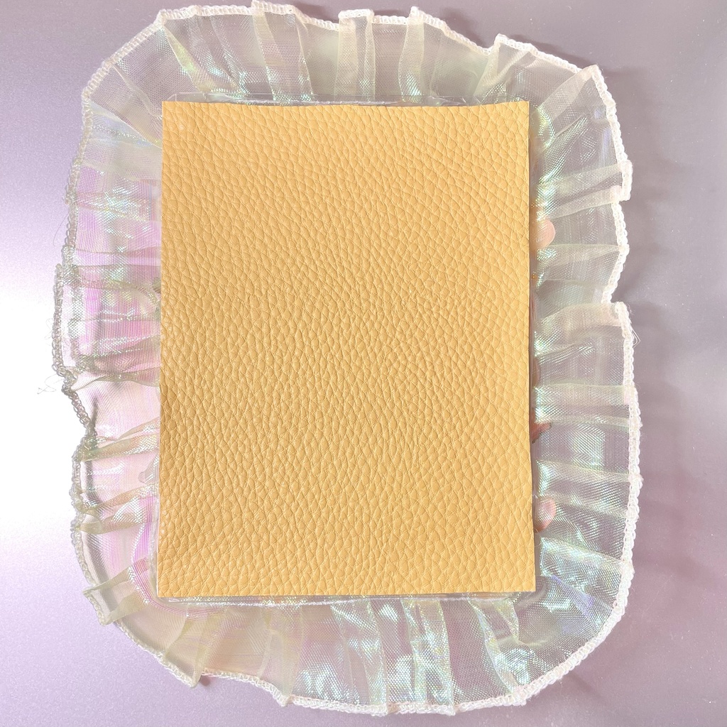 L判硬質カードケースデコ💛Yellow assort aurora frill