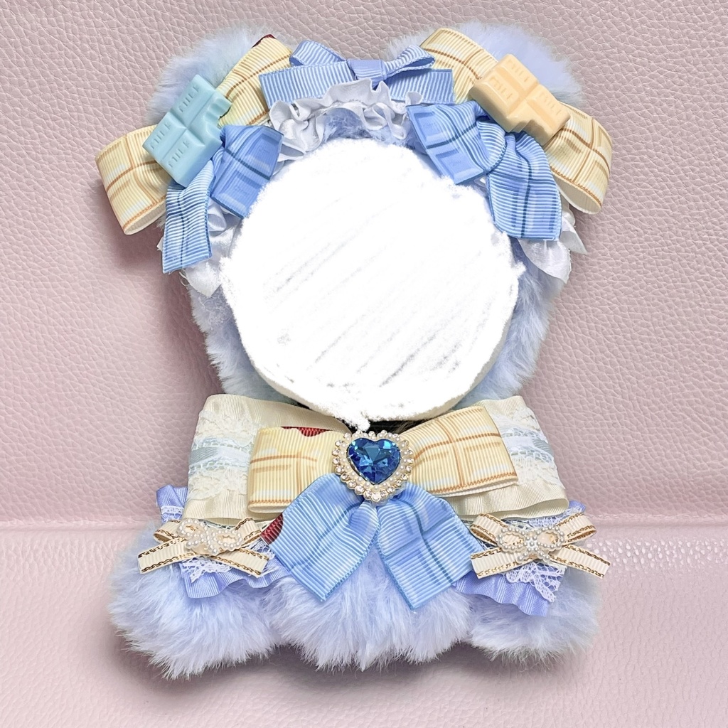 SM中間サイズぬい服🤍💠🍫skyblue mint chocolate × white chocolate(裏地あり)