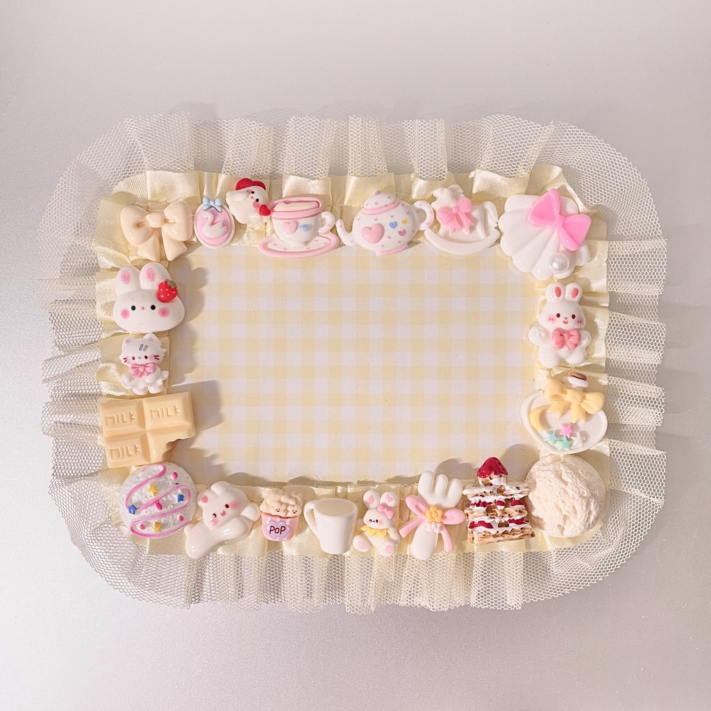 L判サイズ硬質カードケースデコ🤍🐇white assort