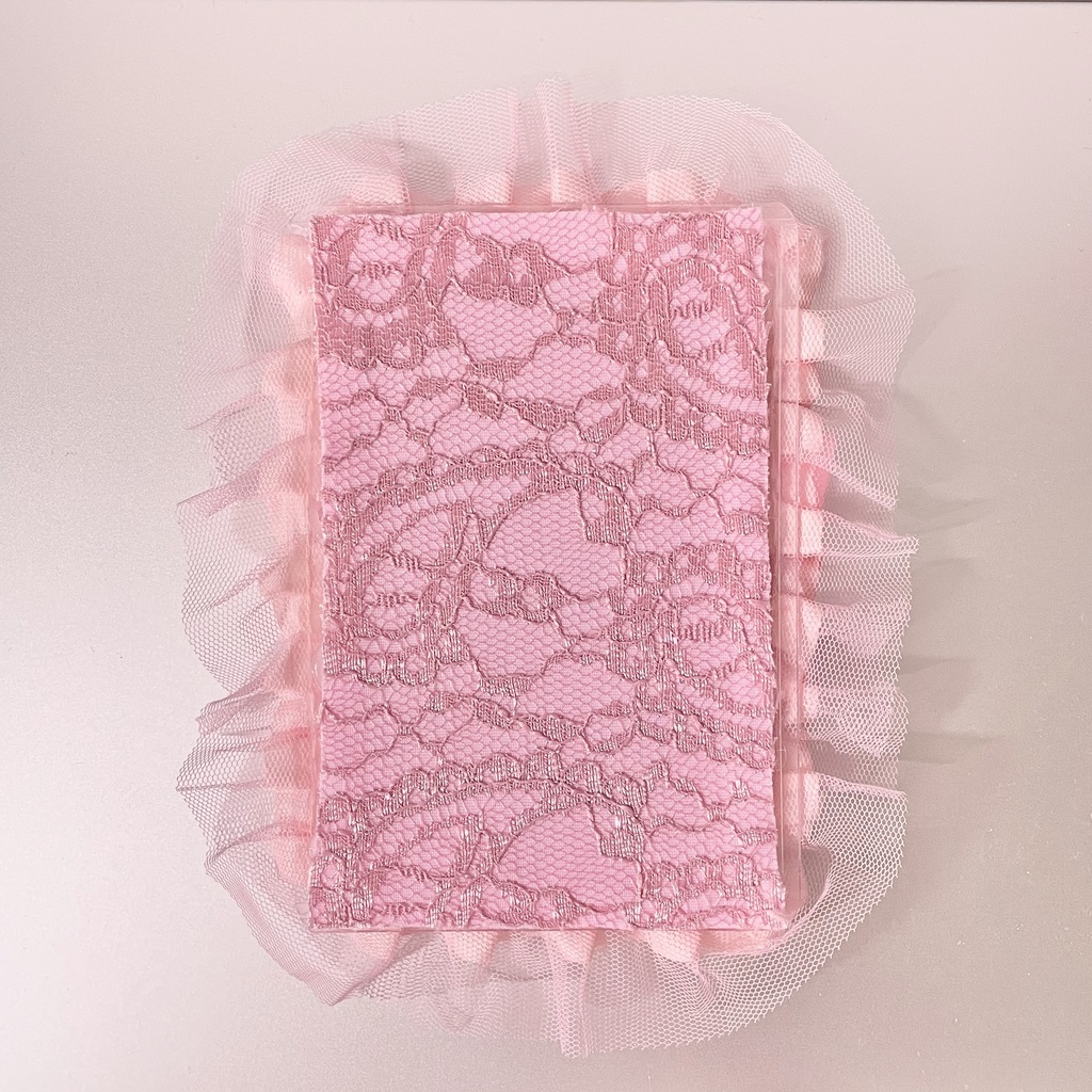 L判サイズ硬質カードケースデコ🌸Pink Assort tulle frill