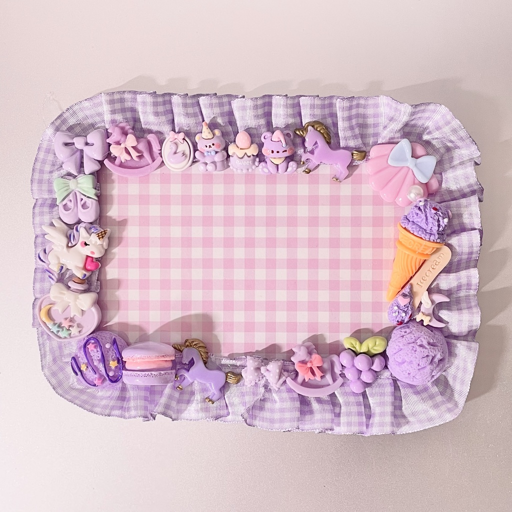 L判サイズ硬質カードケースデコ💜PurpleAssort