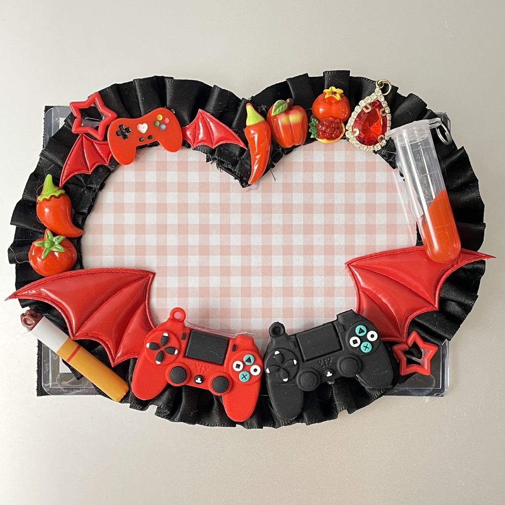 ポストカードサイズ硬質カードケースデコ🔥🎮🦇SpicyGamers