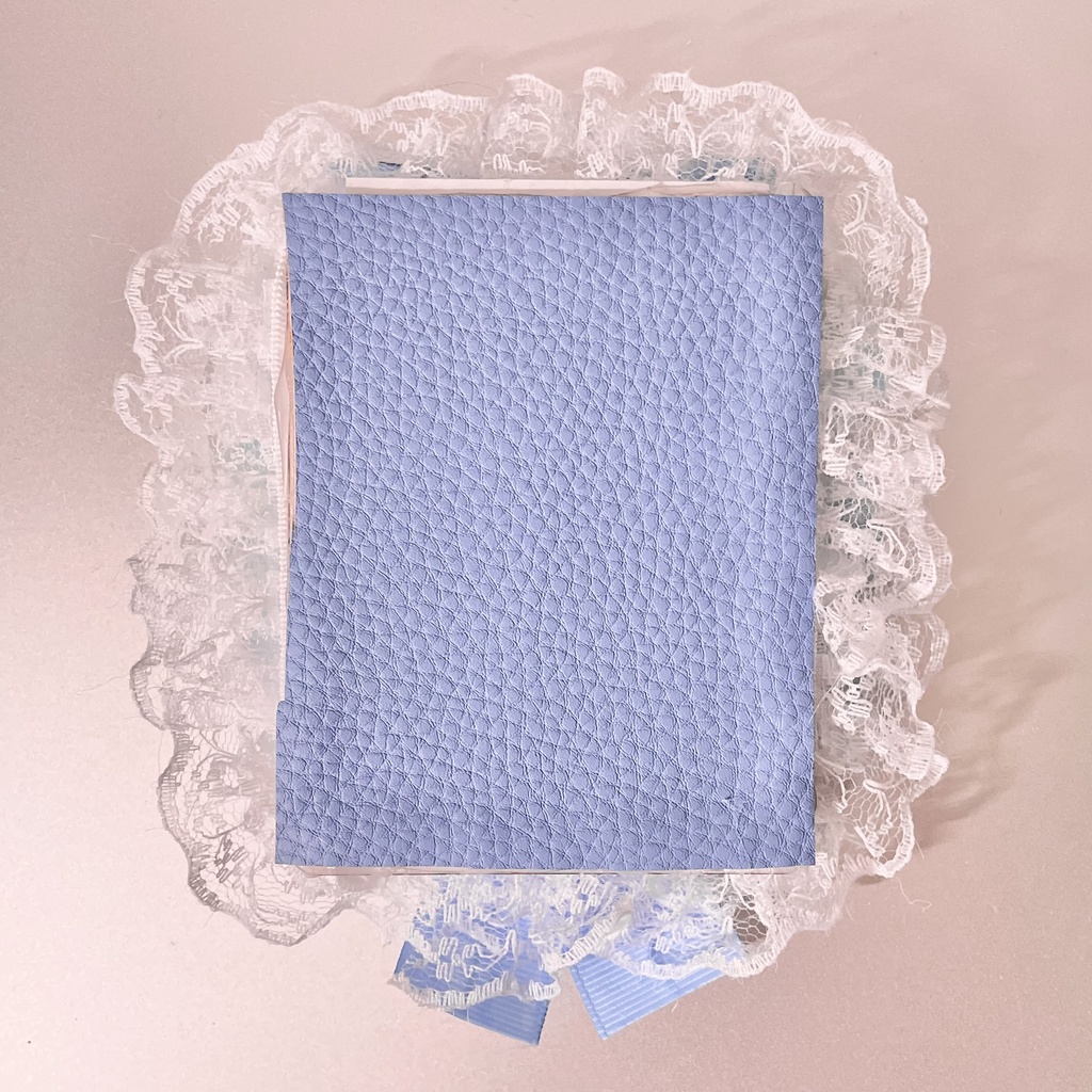 B8サイズ硬質カードケースデコ🌤💠🍫Skyblue mint chocolate