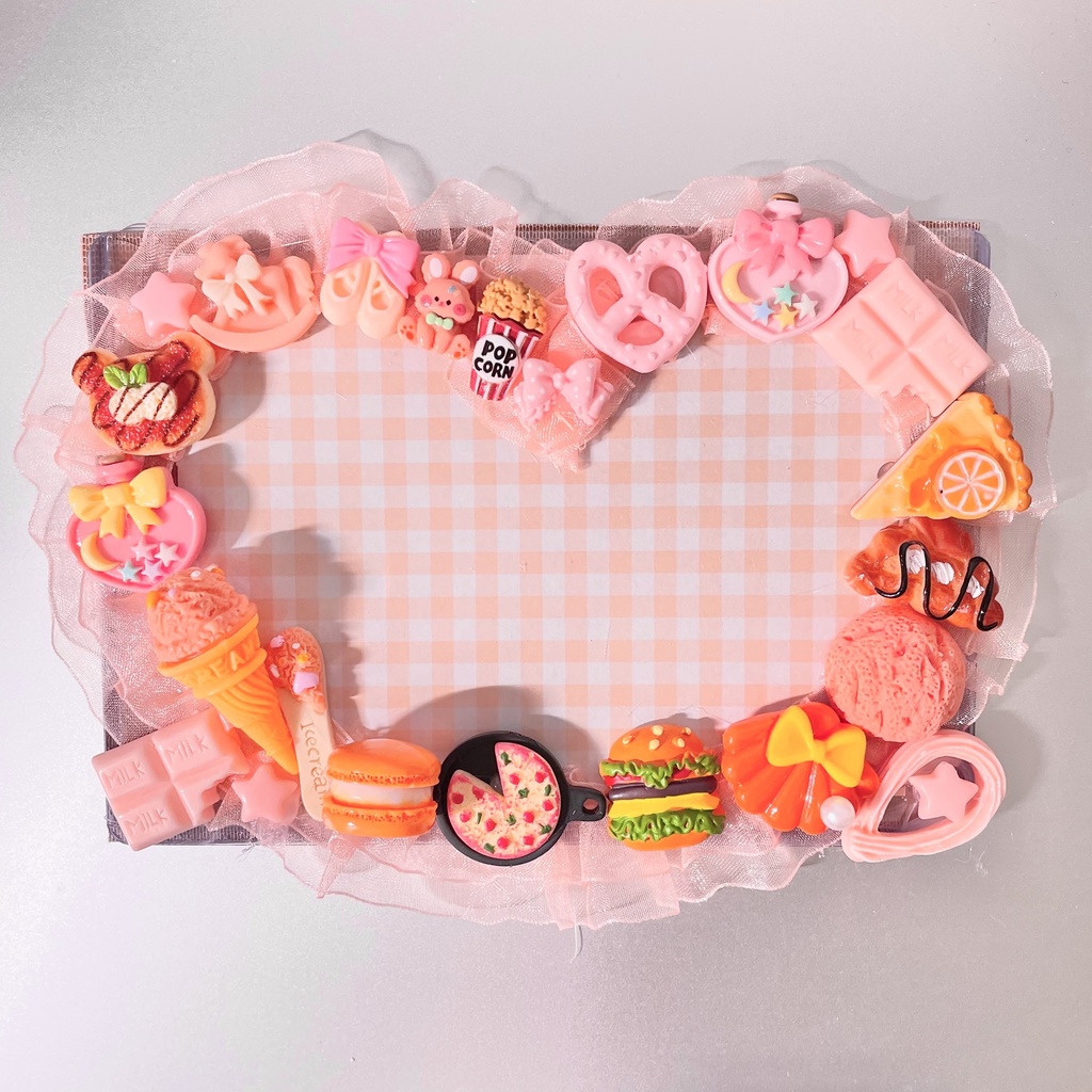 ポストカードサイズ硬質カードケースデコ🍊Orange assort