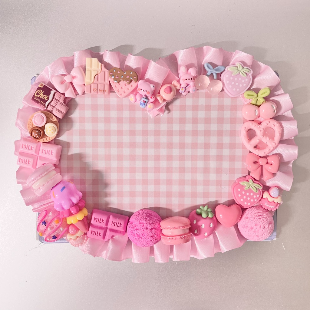 ポストカードサイズ硬質カードケースデコ🌸pink assort
