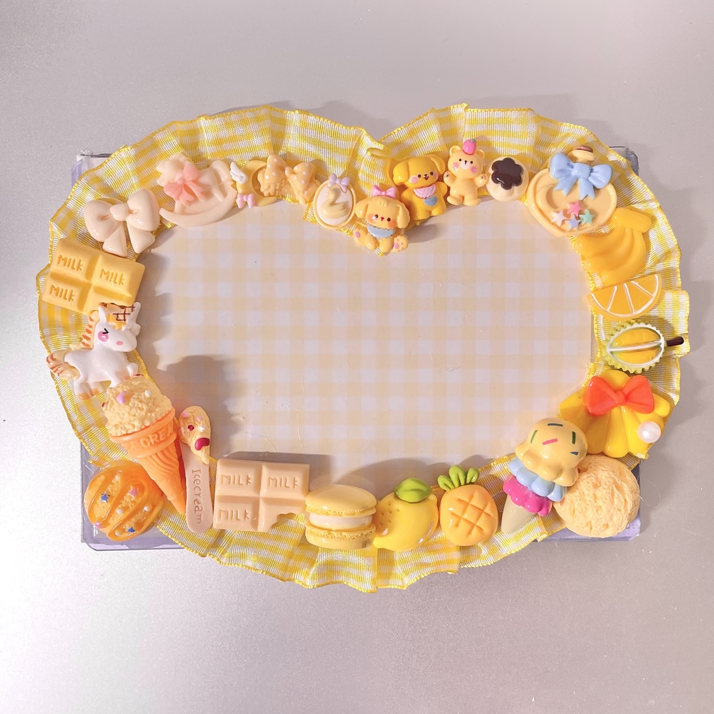 ポストカードサイズ硬質カードケースデコ🍋yellow assort