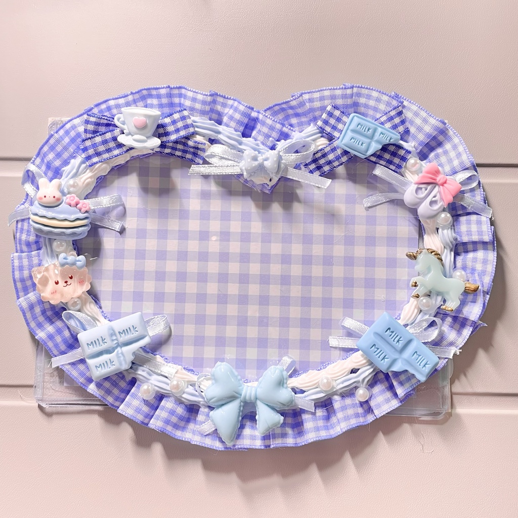 ポストカードサイズ硬質カードケースデコ💠Soda whip cream①