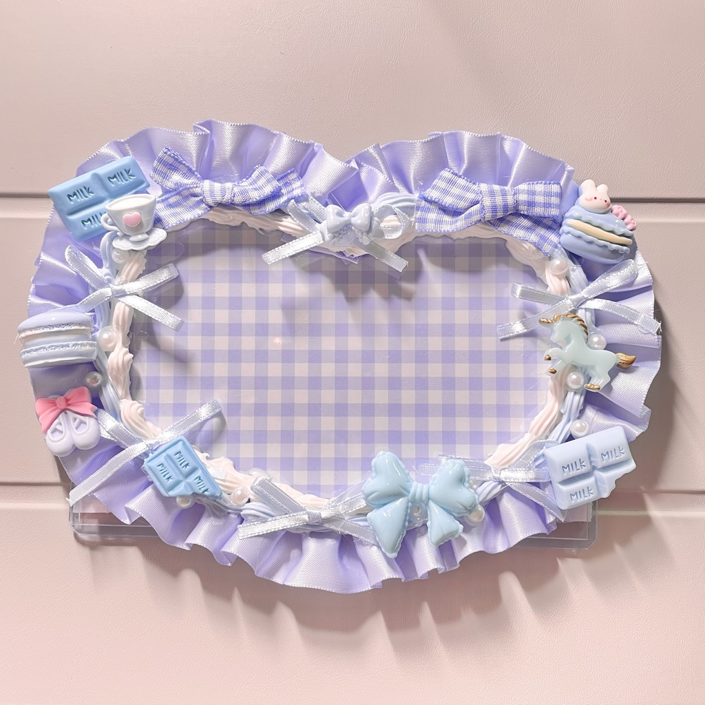 ポストカードサイズ硬質カードケースデコ💠Soda whip cream②