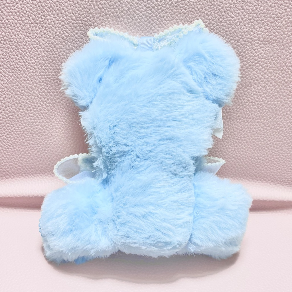 Sサイズぬい服💠light blue pearl tweed ribbon(裏地あり)