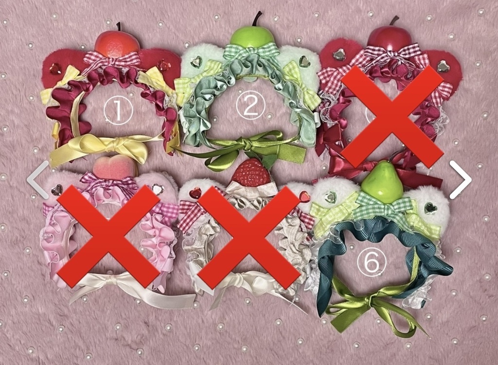 Sサイズ&SM中間サイズ兼用ぬい服🍎🍏🍑🍓🍐headdress