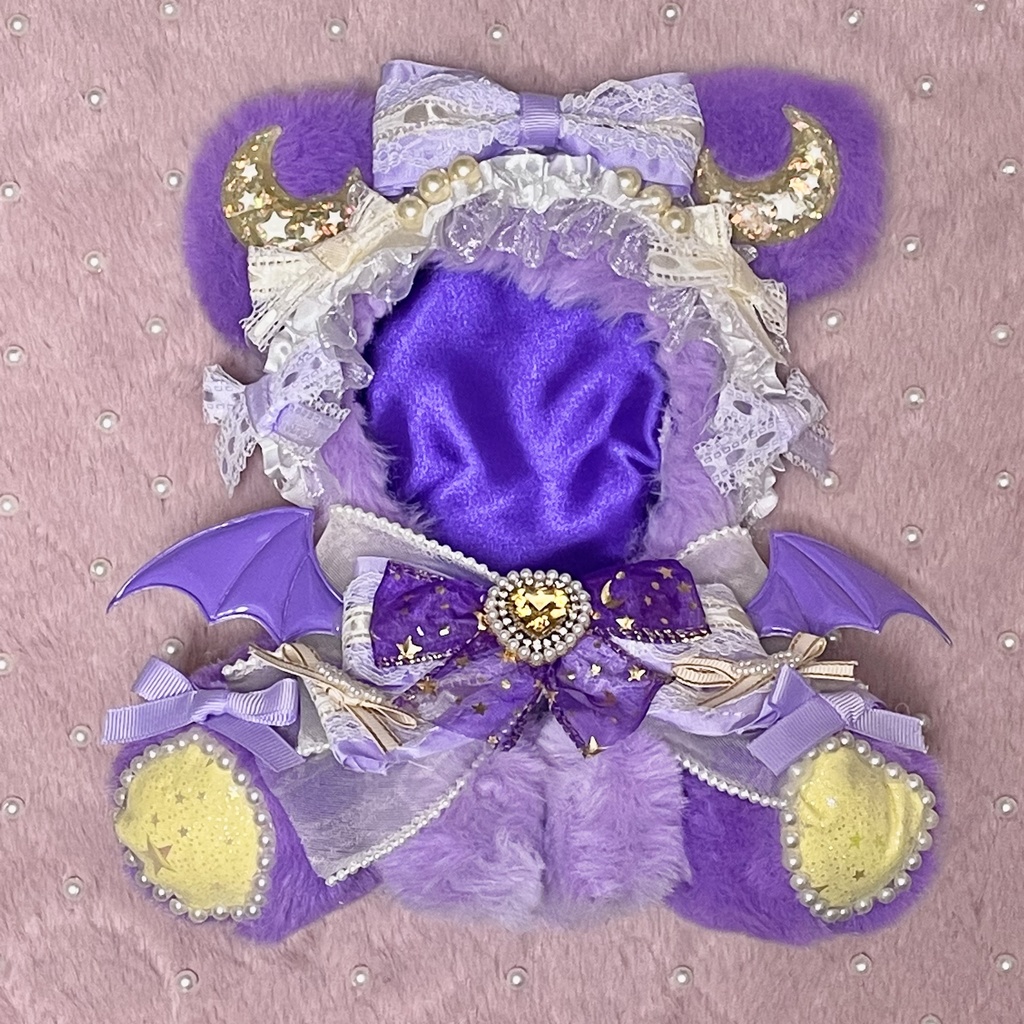 Mサイズぬい服🌙💜luna purple devil 2tone fur(裏地あり)