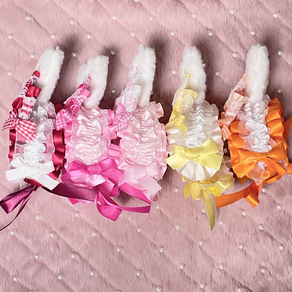 Sサイズ&SM中間サイズ兼用ぬい服🎀🐇うさ耳ヘッドドレス