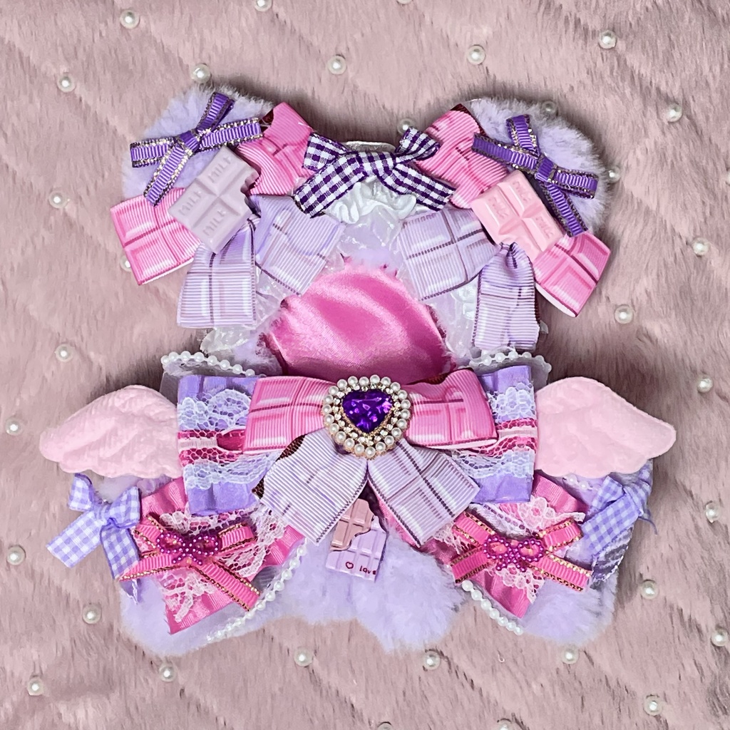 Sサイズぬい服🍓🍇🍫double berry chocolate pearl ribbon angel(裏地あり)