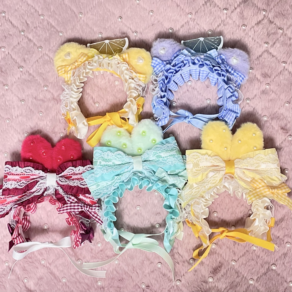 Sサイズ&SM中間サイズ兼用ぬい服🐈🐇ヘッドドレス