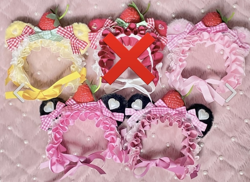 Sサイズ&SM中間サイズ兼用ぬい服🍓Strawberry Headdress
