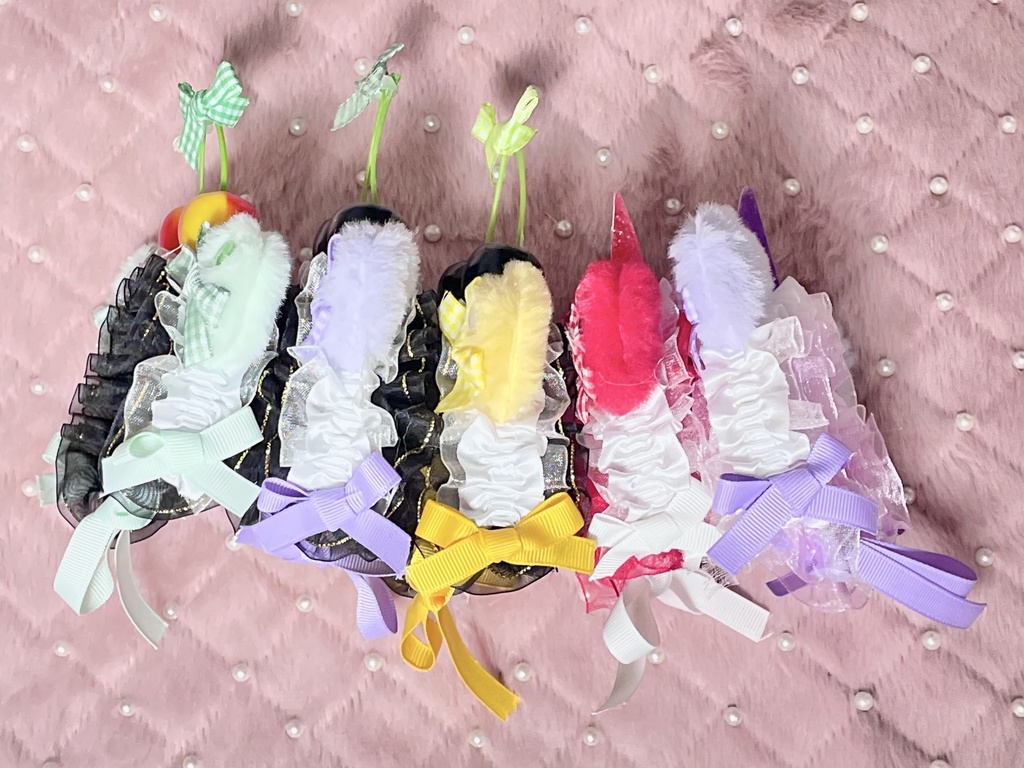 Sサイズ&SM中間サイズ兼用ぬい服🍒🍋fruits headdress