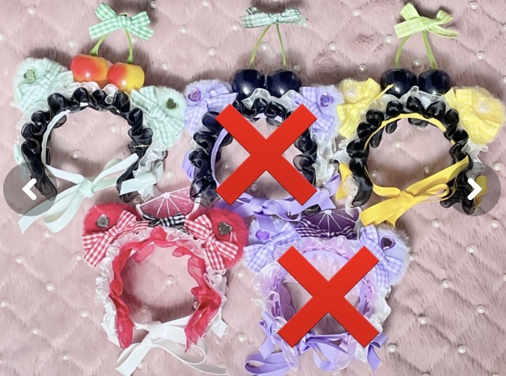 Sサイズ&SM中間サイズ兼用ぬい服🍒🍋fruits headdress