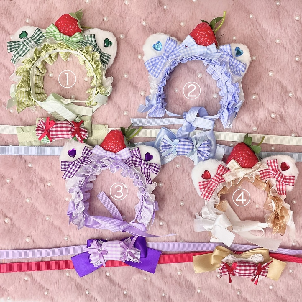 🍓🐈strawberry cat Sサイズ&SM中間サイズ兼用ぬい服