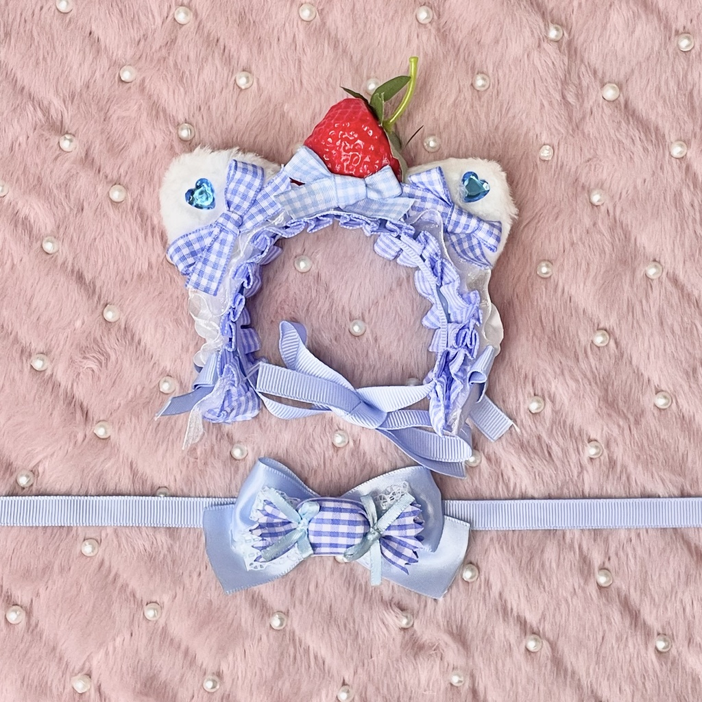 🍓🐈strawberry cat Sサイズ&SM中間サイズ兼用ぬい服