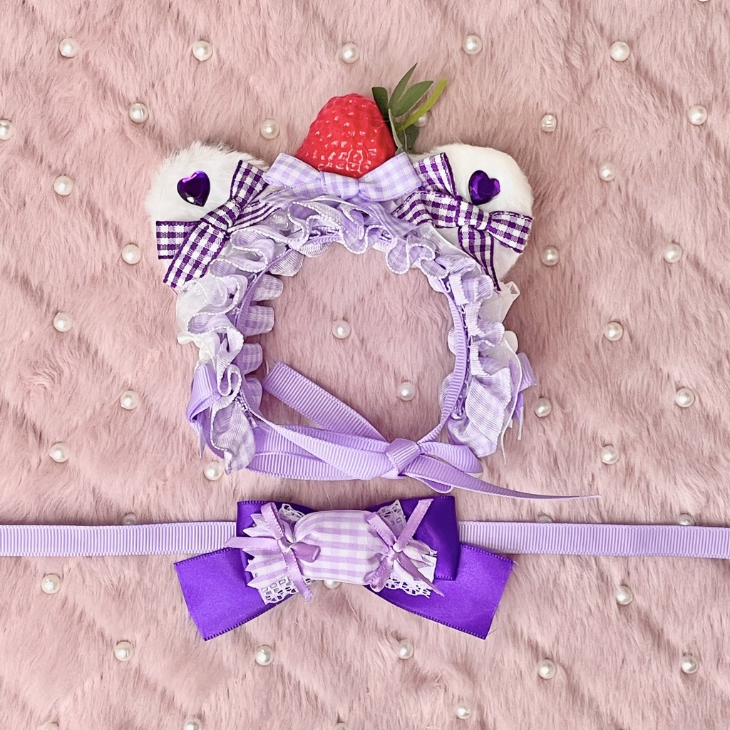 🍓🐈strawberry cat Sサイズ&SM中間サイズ兼用ぬい服