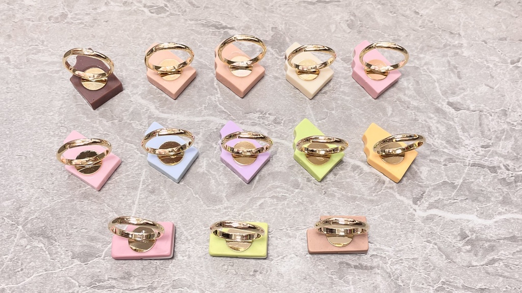 ひと用🍫💍Melty 2tastes chocolate ring +label chocolate ring(サイズ調整可能)