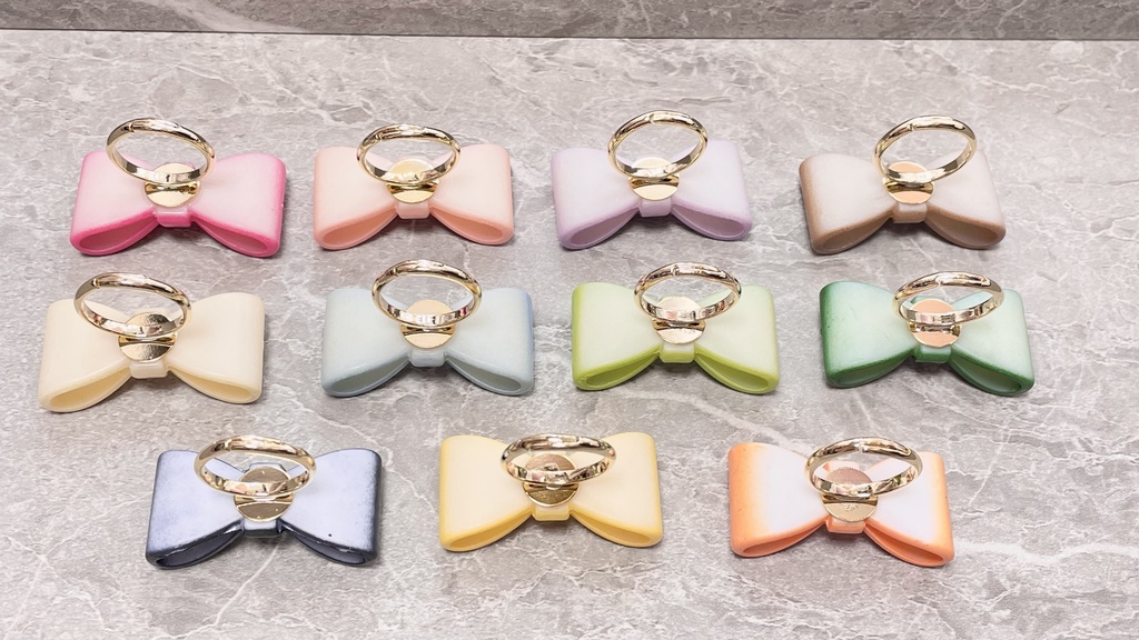 ひと用🎀💍Big ribbon ring(サイズ調整可能)