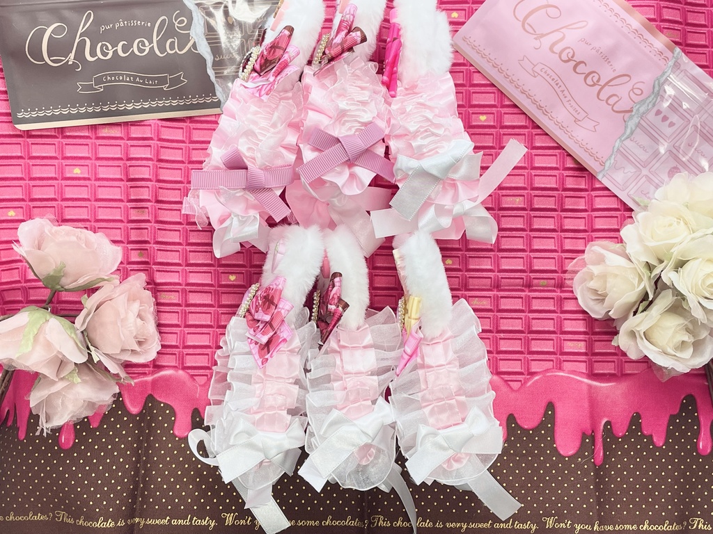 Sサイズ&SM中間サイズ兼用ぬい服🍓🍫strawberry chocolate headdress