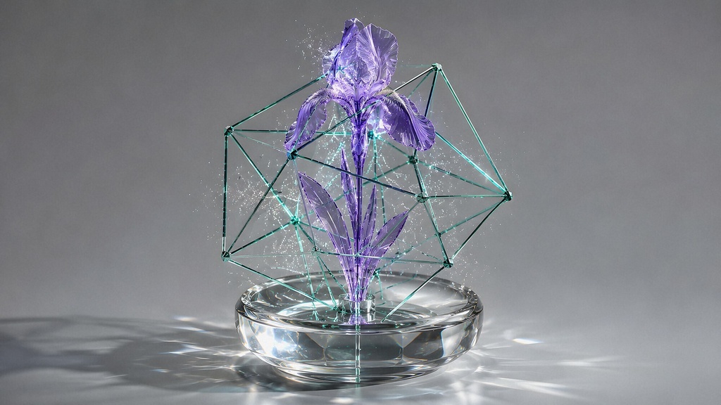 ガラスの生け花 vol.1|3D Glass Ikebana Luxury Background Set