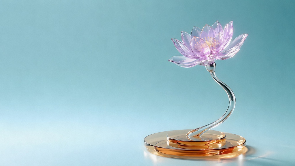 ガラスの生け花 vol.1|3D Glass Ikebana Luxury Background Set