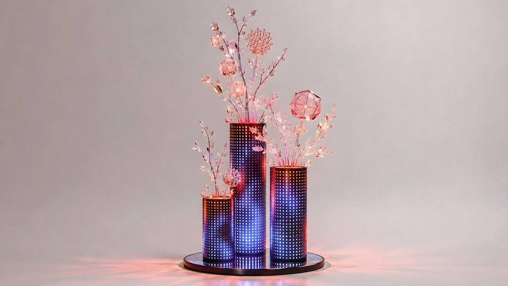 ガラスの生け花 vol.2|3D Glass Ikebana Gold & Crystal Set