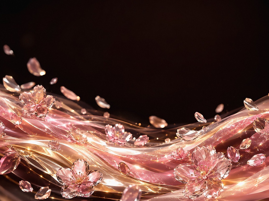 煌めく流光|Glowing Abstract Flow — Koi, Maple & Cherry Blossom in 3D
