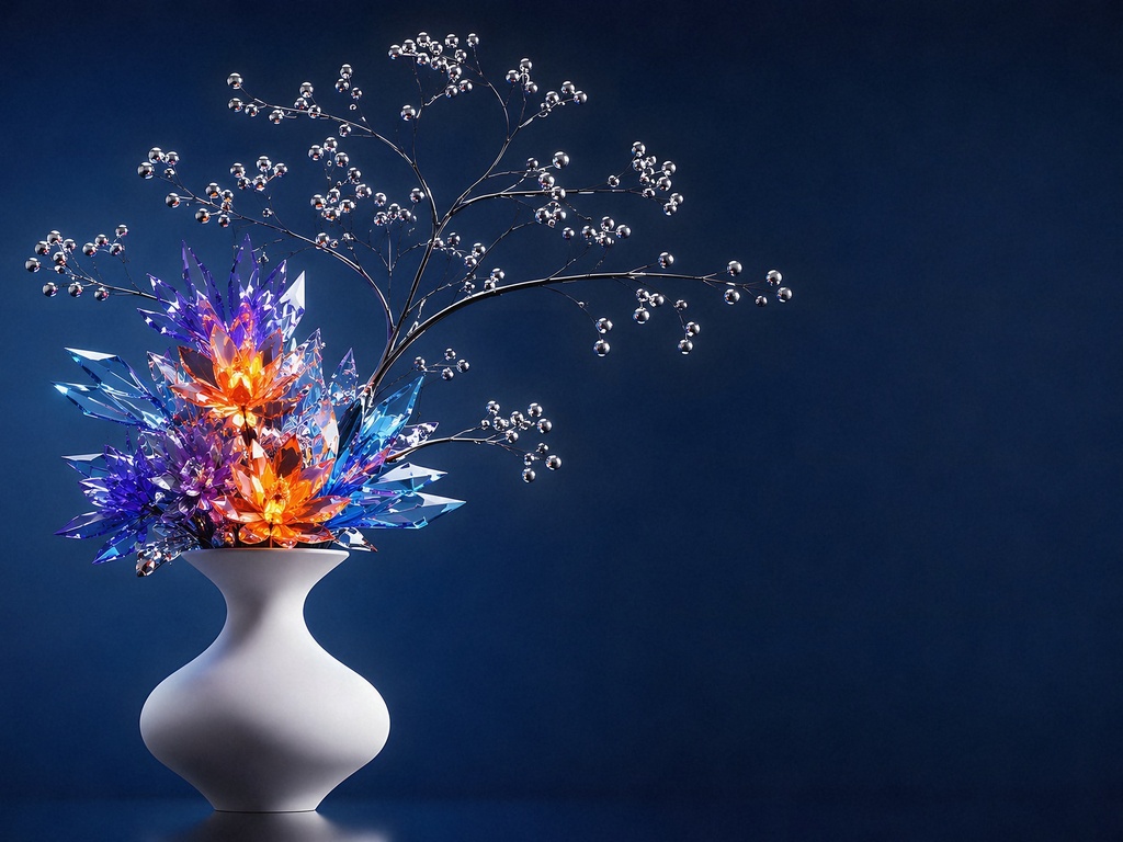 ガラスの花束コレクション―クリスタル花束背景4点セット