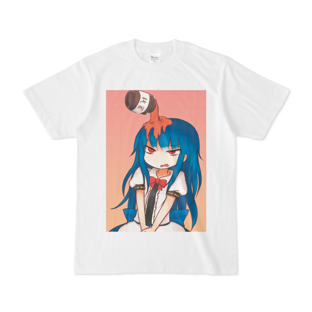 頭に桃蜜をかけられる天子ちゃんTシャツ