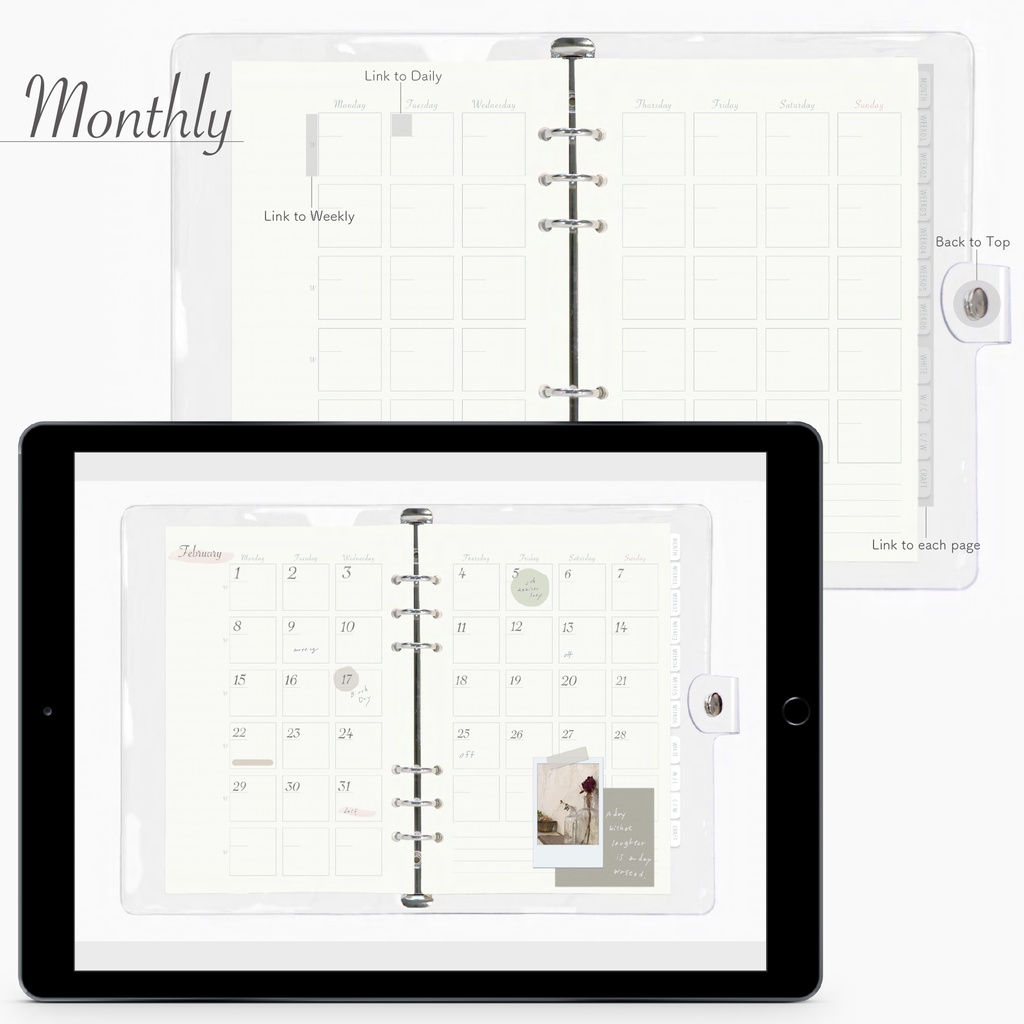 Digital Clear Binder【White】