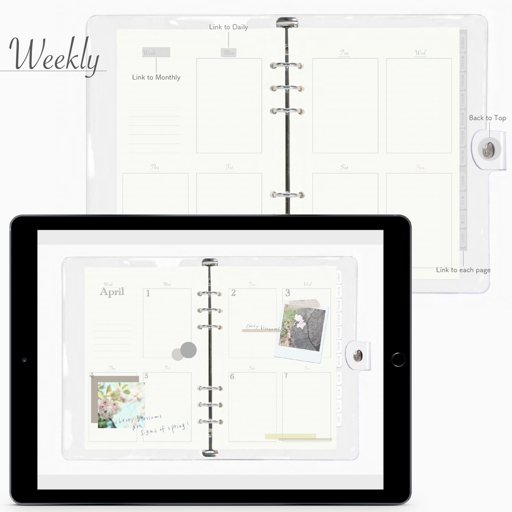 Digital Clear Binder【White】