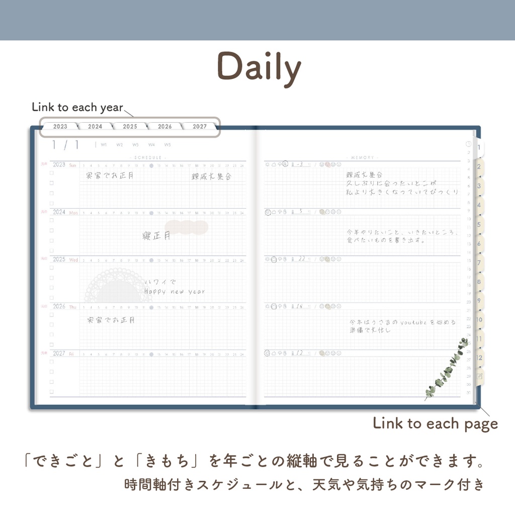 デジタル「5年手帳」(2023-2027)