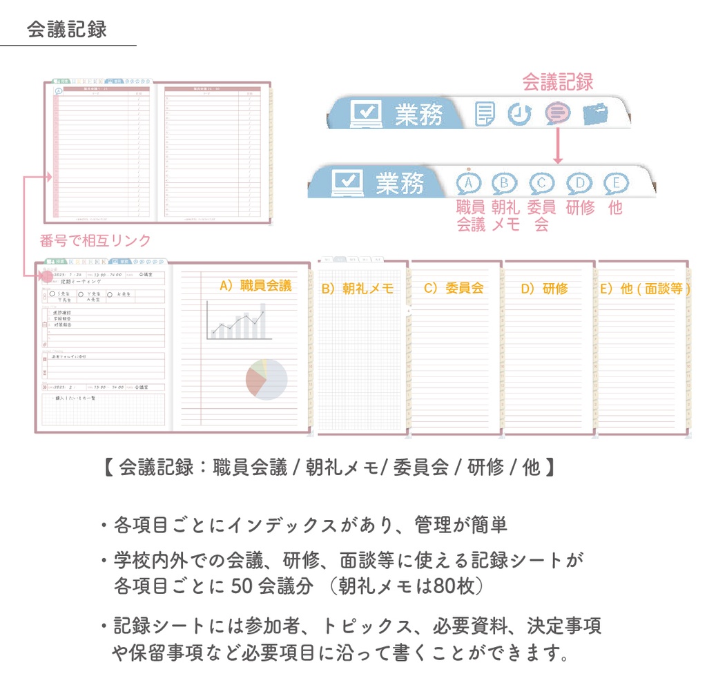 2023年度「先生手帳(小学校版)」【レギュラー:一体/黒板】