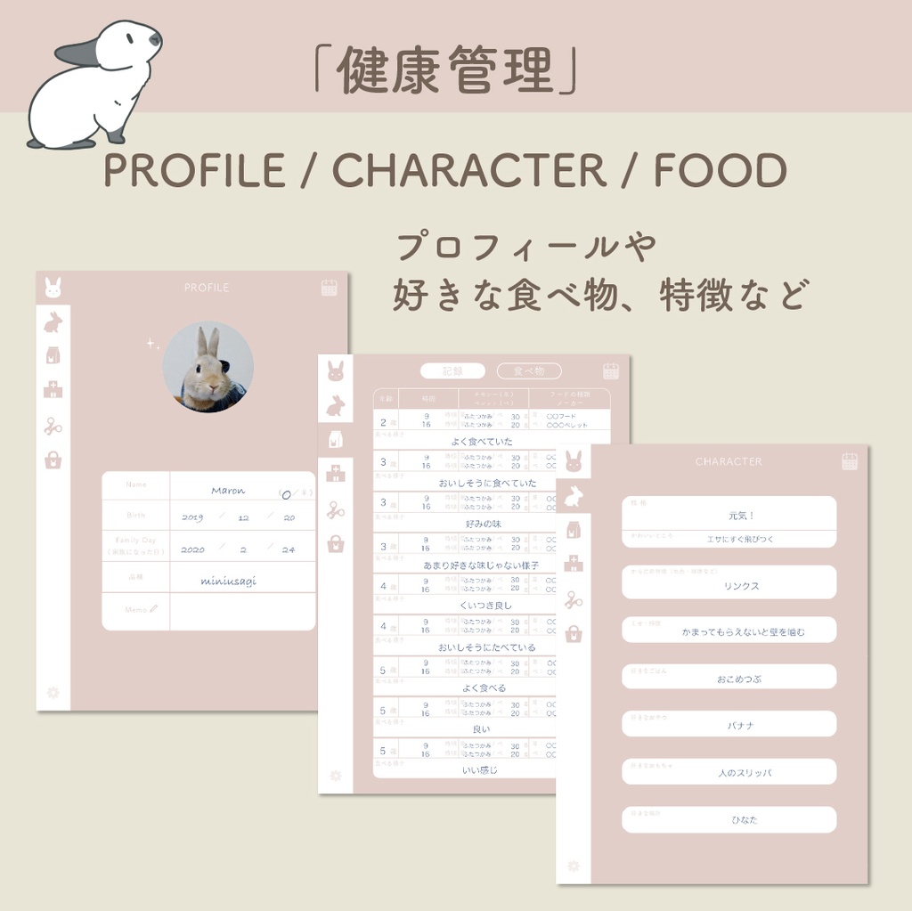 🐰「PetLog -usagi-」