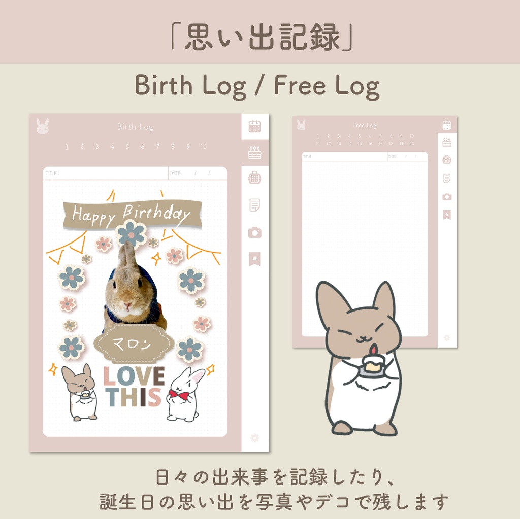 🐰「PetLog -usagi-」