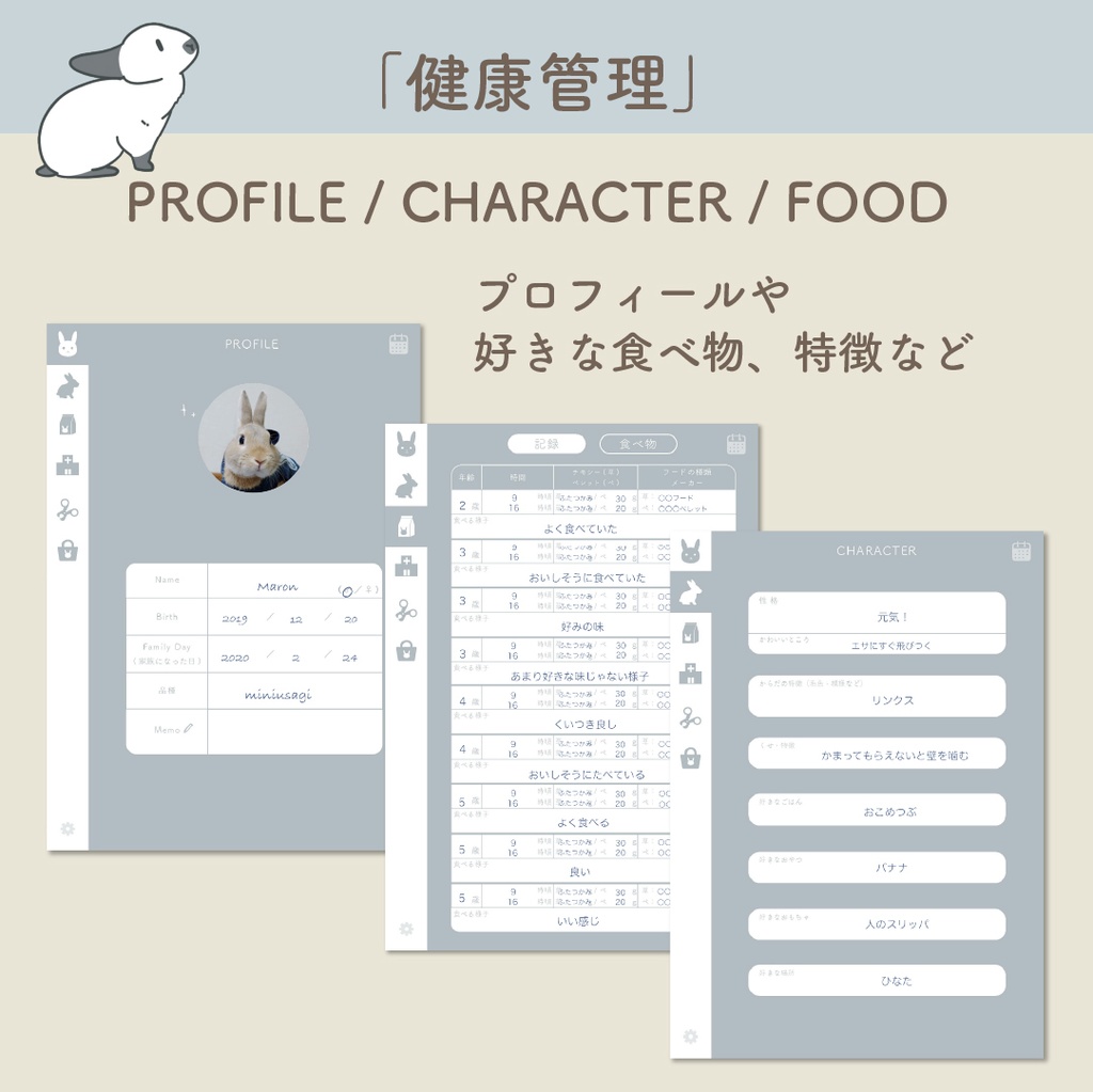 🐰「PetLog -usagi-」