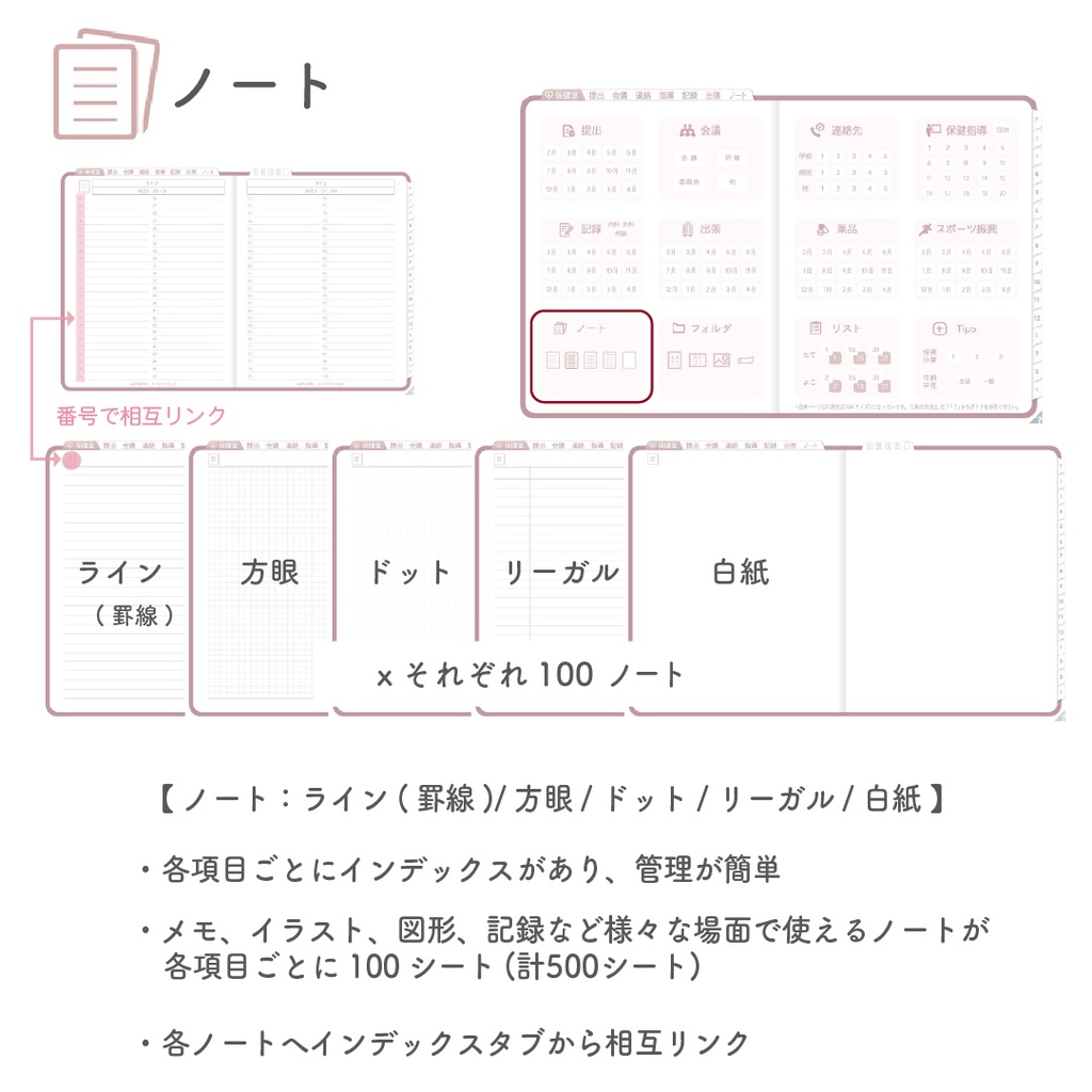2025年度「ほけんしつ手帳レギュラー」【週:バーチカルタイプ】