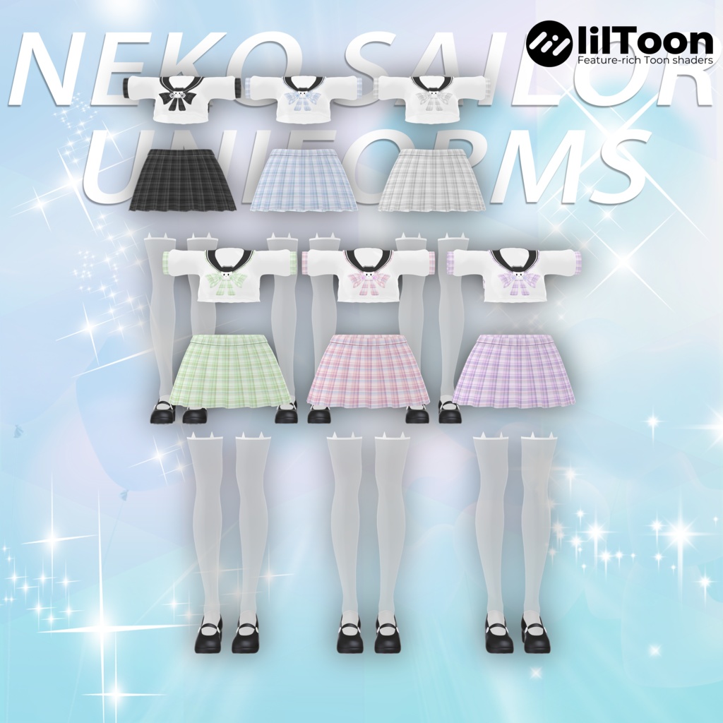 7アバター対応猫の制服 neko sailor uniforms