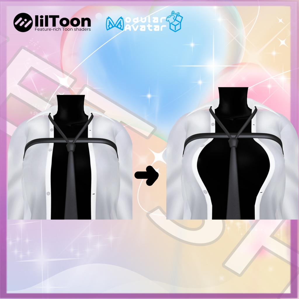 【6アバターMA対応衣装】 濡れるシャツ Wet Shirt