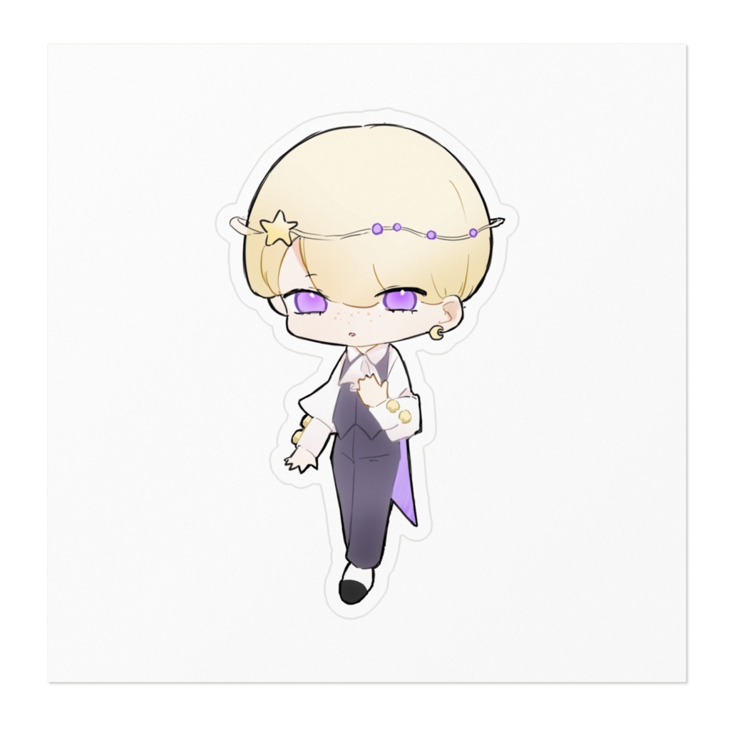 星の男の子 ステッカー