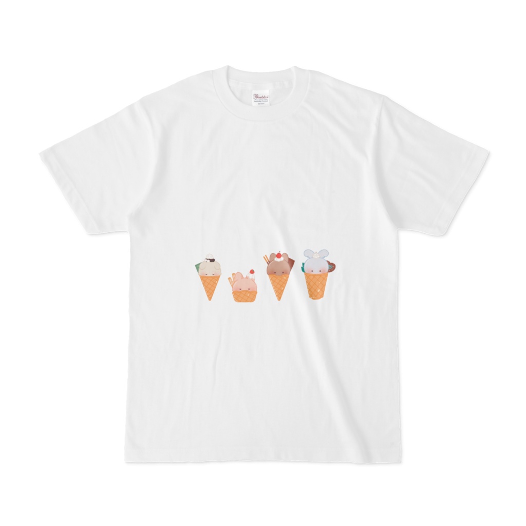 アイスクリームかきぴー　白Tシャツ