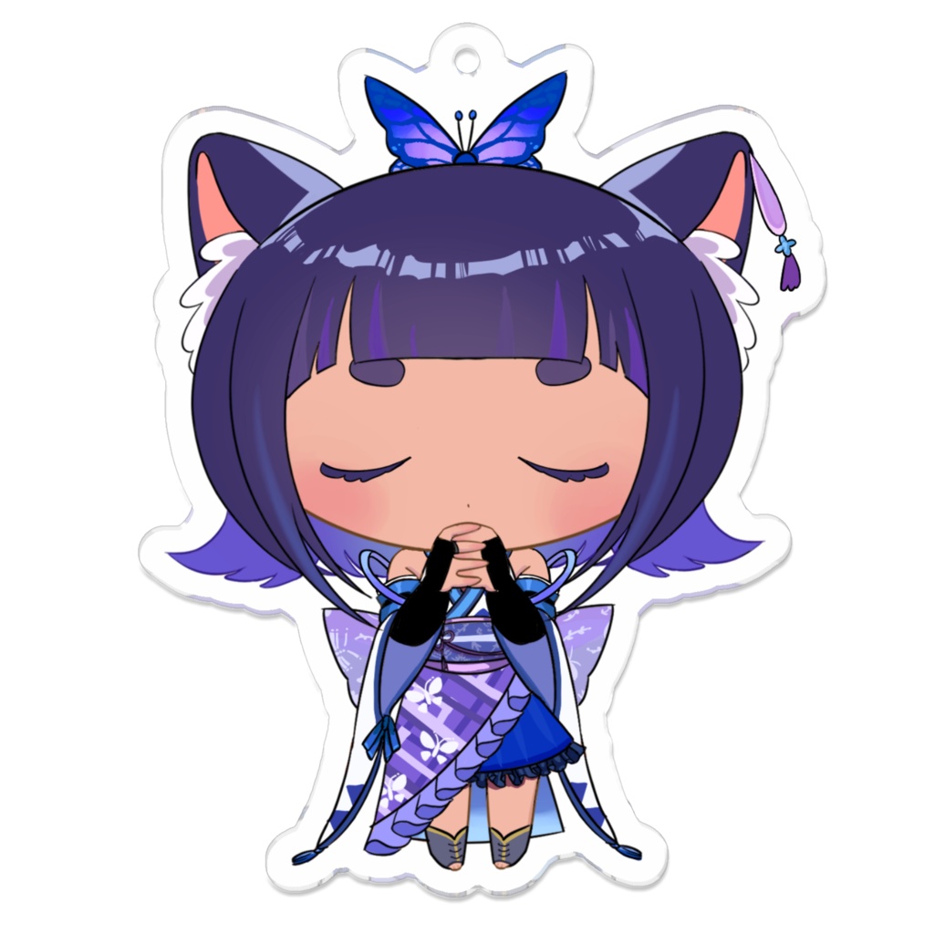 【お祈り紺ちゃん】アクリルキーホルダー【デザイン2種】
